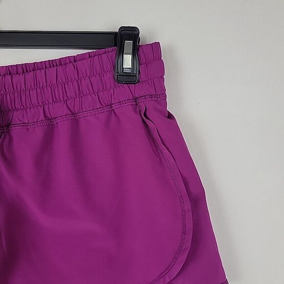 Lululemon Split Second Shorts Women Size 10 Purple Long Liner Running Athleisure - Picture 6 of 12